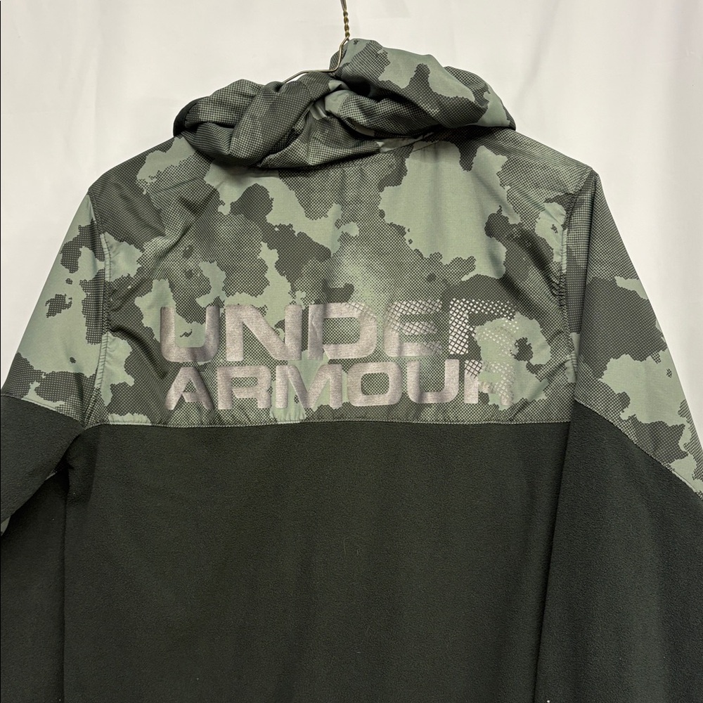 Under Armour ColdGear Dark Green Jacket size YLG - Picture 6 of 6